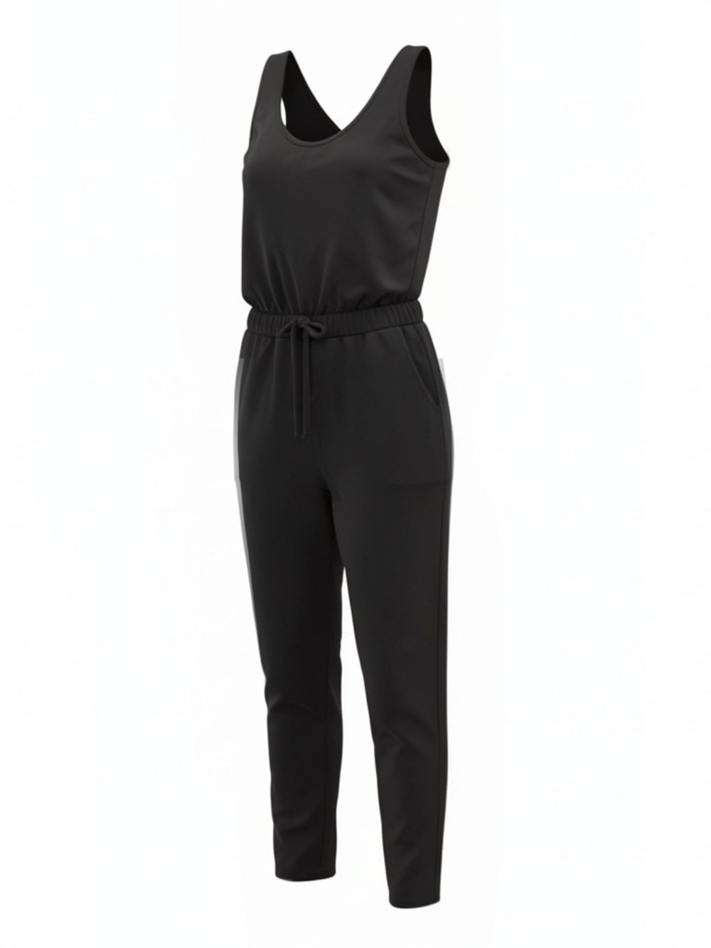 Patagonia Black Sleeveless Drawstring Jumpsuit